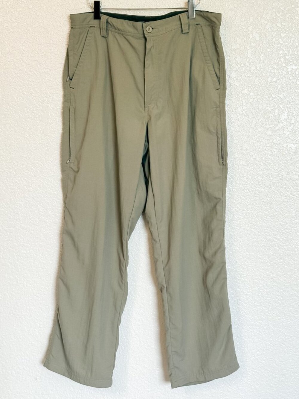 REI Co- Op Trailmade Pants Men's 34x30 Khaki Hiking Outdoor Nylon UPF40+ Travel